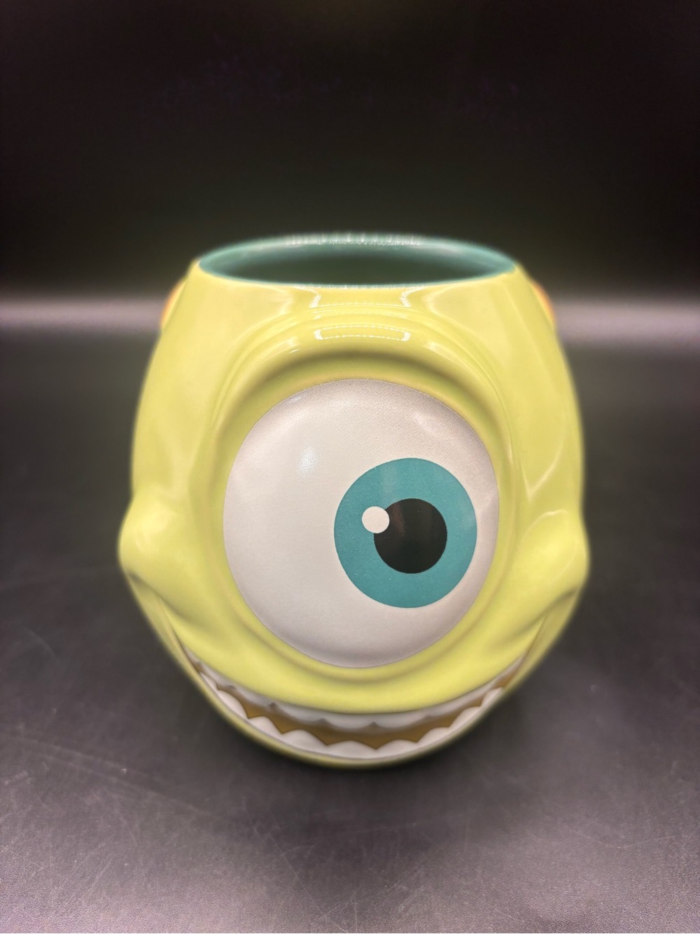 Disney Store Mug Monsters Inc Mike Wazowski Coffee 3D Sculpted Lime Green Large